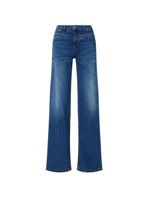 Jeans Liu Jo da donna flare in denim stretch blu scuro con lavaggio stone wash LIU-JO | UF6069DS00478263