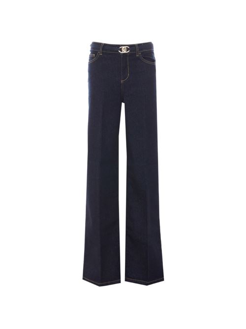 Jeans Liu Jo da donna flare in denim blu scuro con cintura coordinata LIU-JO | UF6088D02647L000