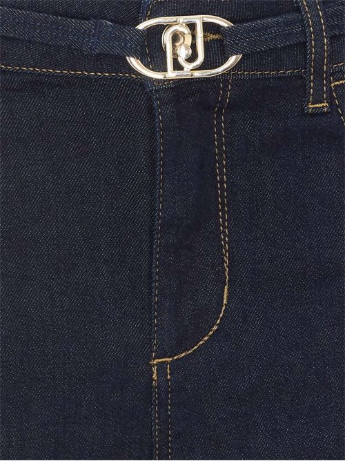 Jeans Liu Jo da donna flare in denim blu scuro con cintura coordinata LIU-JO | UF6088D02647L000