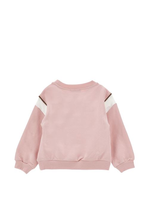 Felpa Monnalisa da bambina rosa con stampa Jessie di Toy Story, strass e fiori applicati MONNALISA | 19H600NP8006094F