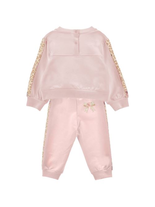 Felpa Monnalisa da bambina rosa con stampa Jessie e dettagli decorativi MONNALISA | 39H505NP8006094F