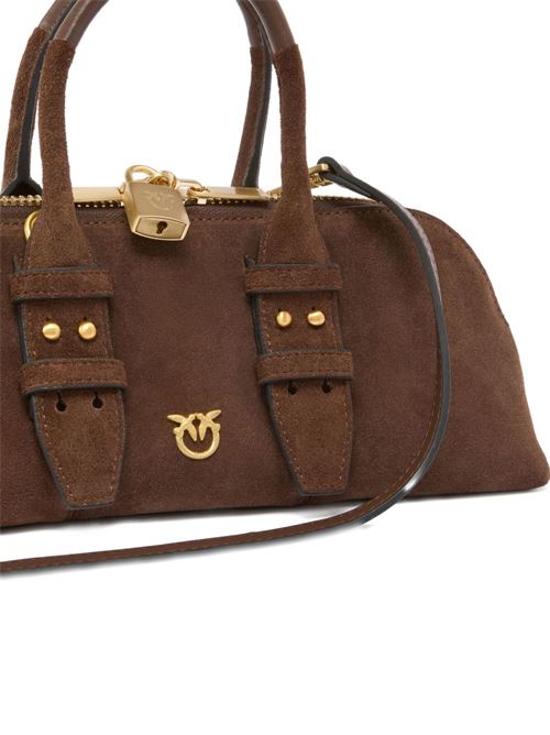 Borsa donna Pinko Bowling Horizontal marrone in suede PINKO | 105334A2JHL74V