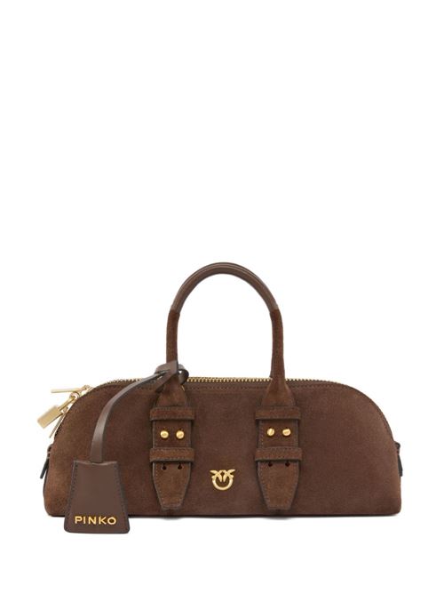 Borsa donna Pinko Bowling Horizontal marrone in suede PINKO | 105334A2JHL74V