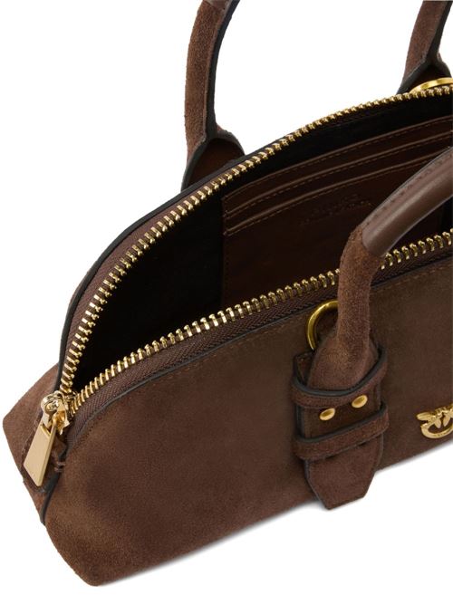 Borsa donna Pinko Bowling Horizontal marrone in suede PINKO | 105334A2JHL74V
