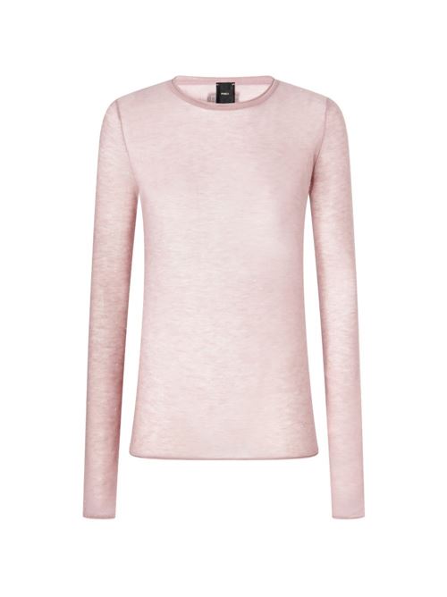 Maglia donna Pinko Pico rosa girocollo con strass PINKO | 105398A2PMO06