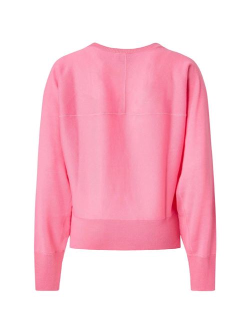 Maglia donna Pinko Lanzarote rosa girocollo con logo PINKO | 105417A18MO00