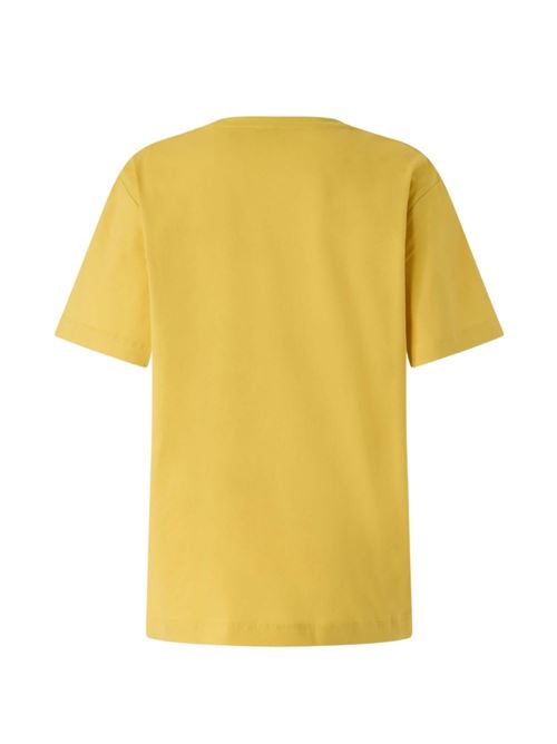 T-shirt donna Pinko Strepitoso gialla con logo strass PINKO | 105526A3JPH54