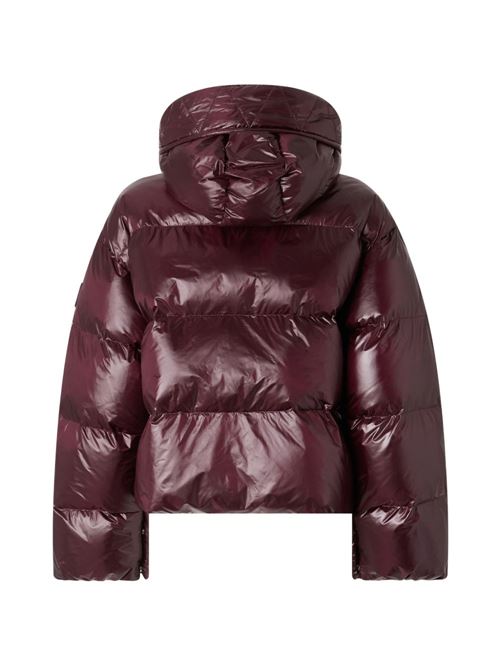 Piumino donna Pinko bordeaux lucido con cappuccio e maniche aperte PINKO | 105656A3FIRR7