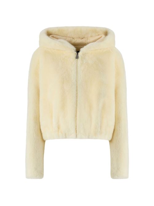 Pelliccia donna Pinko Gasteria burro bomber con cappuccio PINKO | 107053A3E9H02