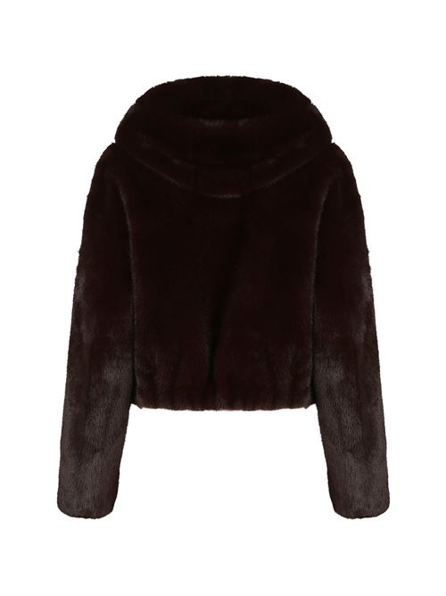 Pelliccia donna Pinko Gasteria testa di moro bomber con cappuccio PINKO | 107053A3E9L72