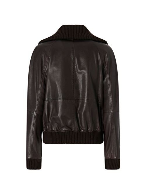 Bomber donna Pinko Bluma marrone in pelle PINKO | 107166A31XL72
