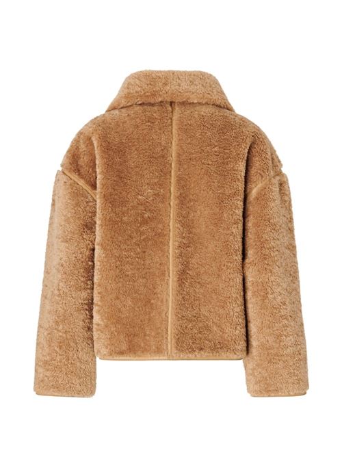 Pelliccia donna Pinko Campsis tortora effetto montone bomber PINKO | 107167A3FJD91