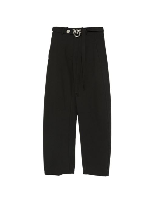 Pantalone donna Pinko New Lexy nero con cintura PINKO | 107201A18EZ99