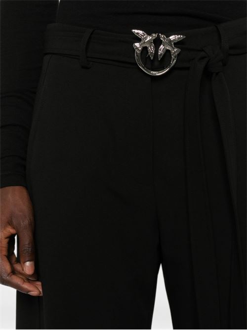 Pantalone donna Pinko New Lexy nero con cintura PINKO | 107201A18EZ99