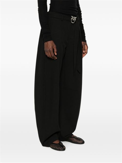 Pantalone donna Pinko New Lexy nero con cintura PINKO | 107201A18EZ99
