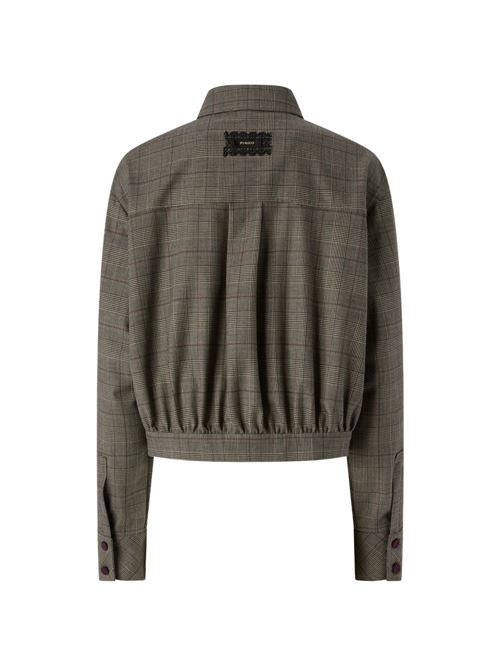 Giacca donna Pinko Oncilum beige Galles stile camicia PINKO | 107419A3FFCYZ