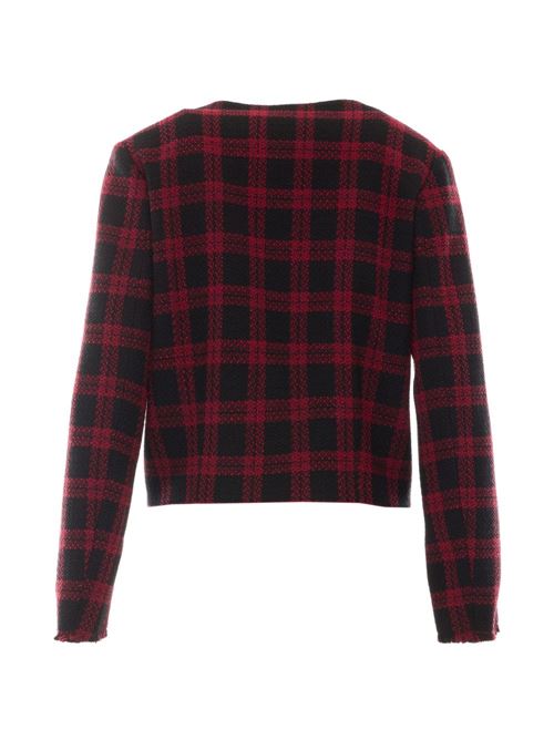 Giacca donna Pinko Geum rossa e nera check PINKO | 107432A3GNZR4