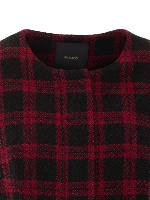 Giacca donna Pinko Geum rossa e nera check PINKO | 107432A3GNZR4