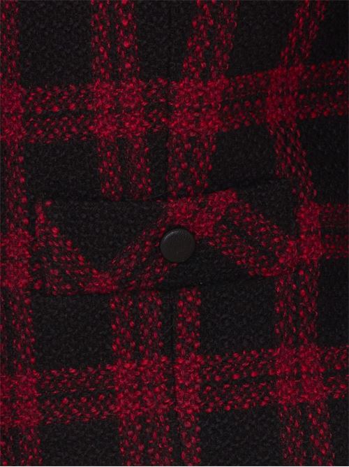 Giacca donna Pinko Geum rossa e nera check PINKO | 107432A3GNZR4