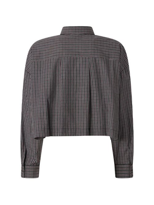 Camicia donna Pinko Carlina nera e rossa micro check con cravatta PINKO | 107453A3FQZF6