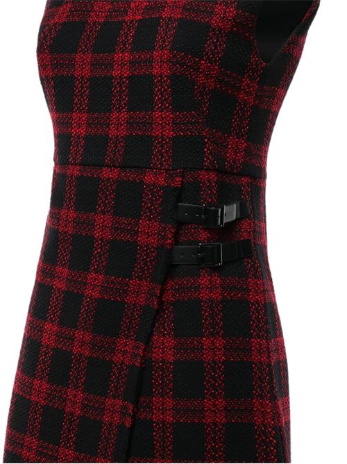 Abito donna Pinko Amaranda rosso e nero check PINKO | 107498A3GNZR4