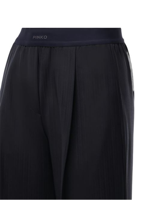 Pantalone donna Pinko Phaius blu gessato con elastico e pence PINKO | 107560A3IFG03