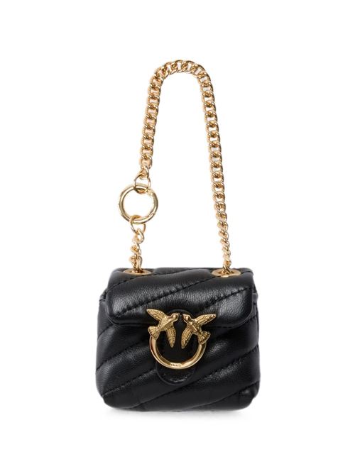 Borsa donna Pinko Nano Love Puff Sheep nera e oro PINKO | 107659A0F2Z99Y