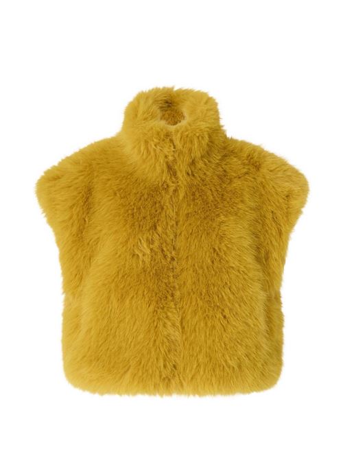 Gilet donna Pinko Eloro giallo in eco pelliccia PINKO | 107688A3MUH49