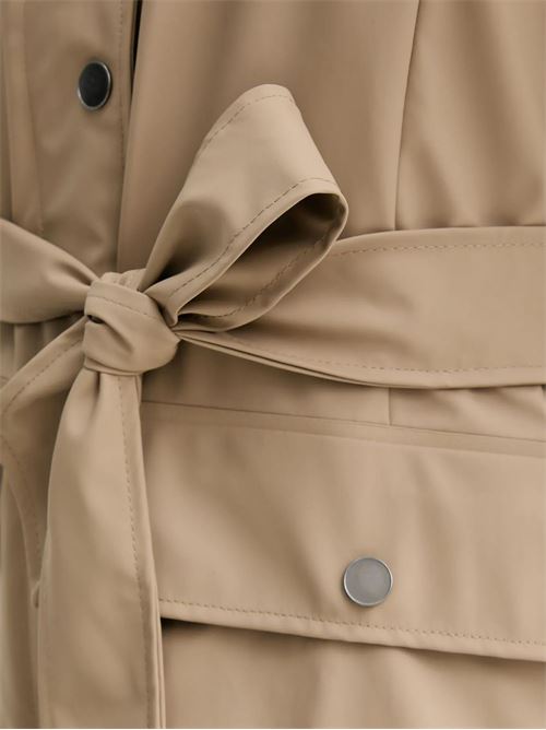 Giacca donna Rains Curve Long Jacket beige impermeabile RAINS | 18130133