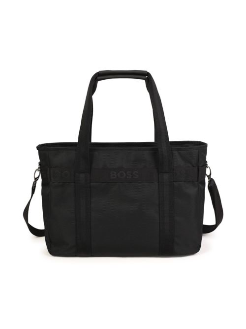 Borsa fasciatoio con stampa Moschino Kids Nero
