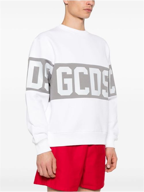 Felpa uomo girocollo bianca GCDS | B1XM1511JD110