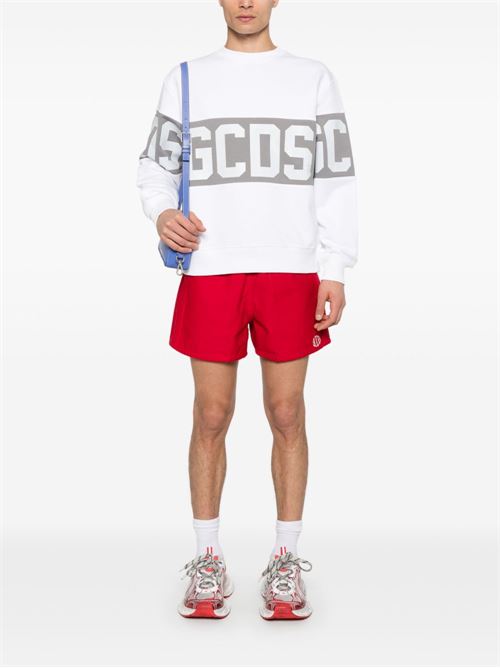 Felpa uomo girocollo bianca GCDS | B1XM1511JD110
