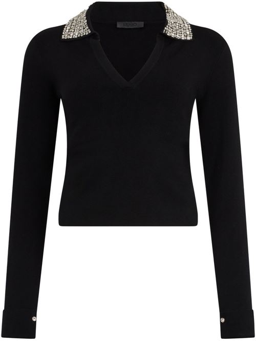 Polo donna con ricami LIU-JO | CA5109MS99ER9780