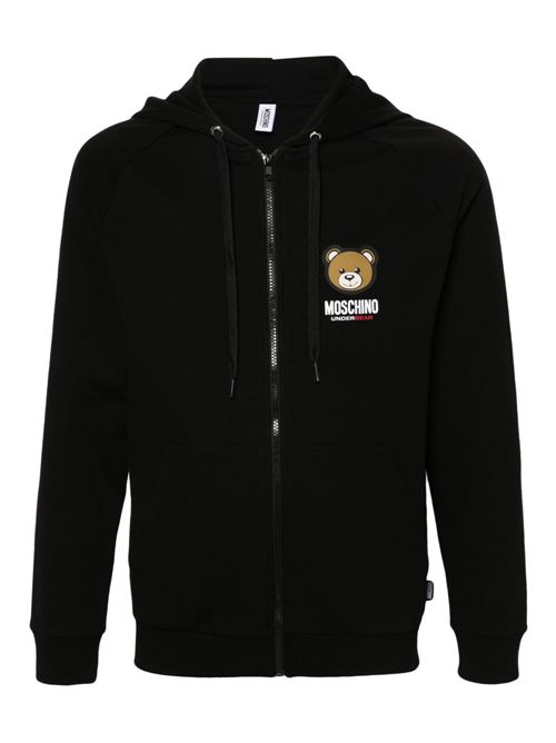 Felpa uomo con zip e cappuccio MOSCHINO | A178944090555