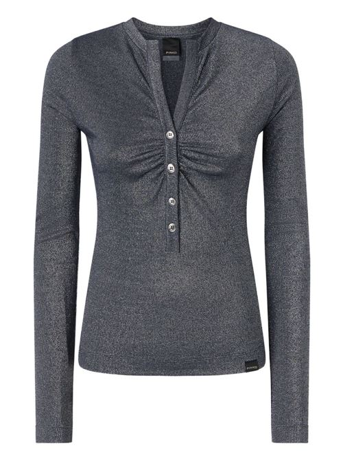 T-shirt donna maniche lunghe in lurex PINKO | 104651A2CQEI2