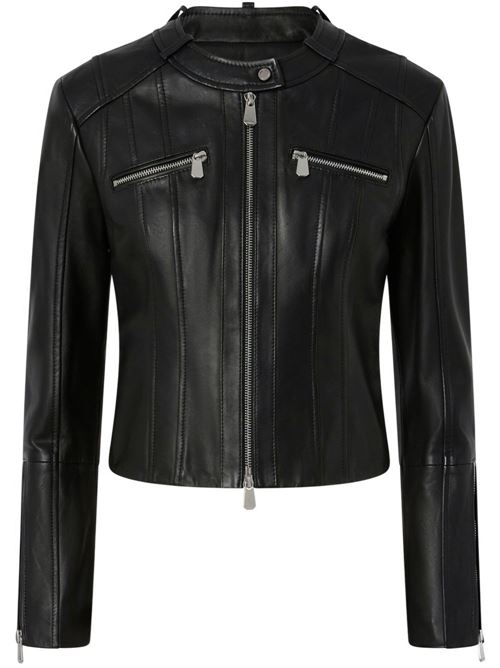 Giacca donna biker in pelle PINKO | 104914A2HTZ99