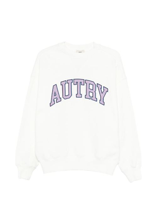 Felpa donna Autry girocollo con logo ricamato AUTRY | SWPX036W