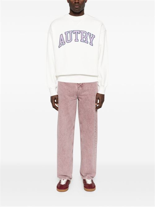 Felpa donna Autry girocollo con logo ricamato AUTRY | SWPX036W