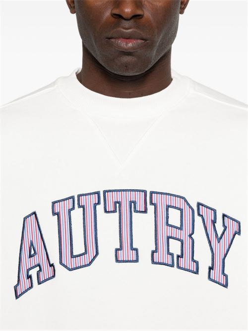 Felpa donna Autry girocollo con logo ricamato AUTRY | SWPX036W