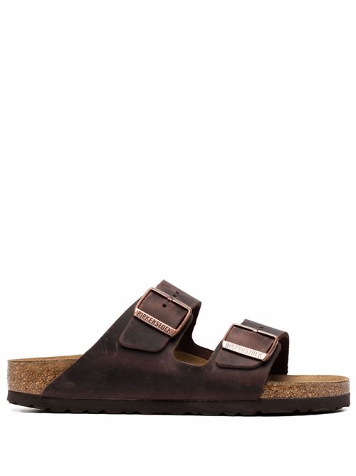 Ciabatte Birkenstock Arizona marroni in pelle doppia fascia BIRKENSTOCK | ARIZONA052533