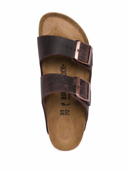 Ciabatte Birkenstock Arizona marroni in pelle doppia fascia BIRKENSTOCK | ARIZONA052533