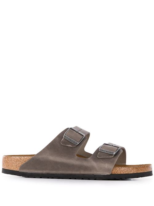 Ciabatte Birkenstock Arizona antracite in pelle doppia fascia BIRKENSTOCK | ARIZONA1013645