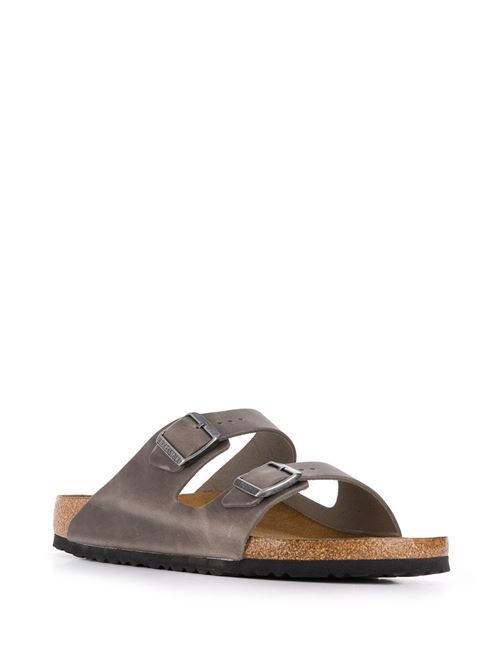 Ciabatte Birkenstock Arizona antracite in pelle doppia fascia BIRKENSTOCK | ARIZONA1013645