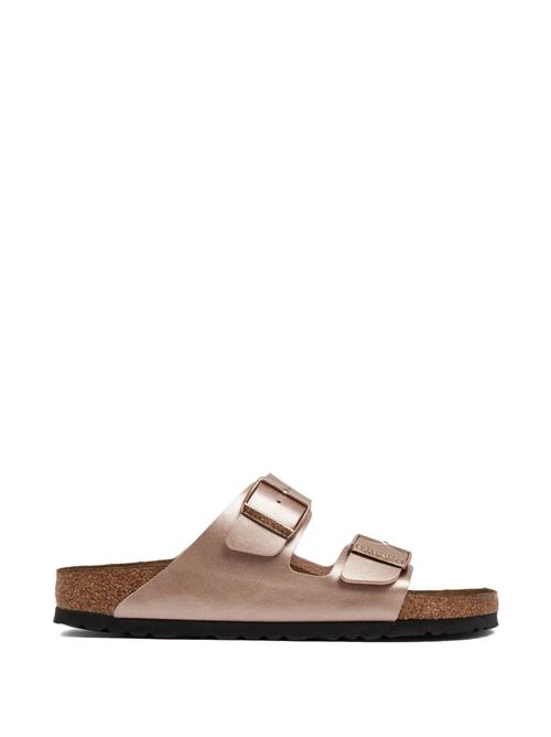 Ciabatte Birkenstock Arizona rosa metallizzato in Birko Flor con fibbie coordinate BIRKENSTOCK | ARIZONA1023960