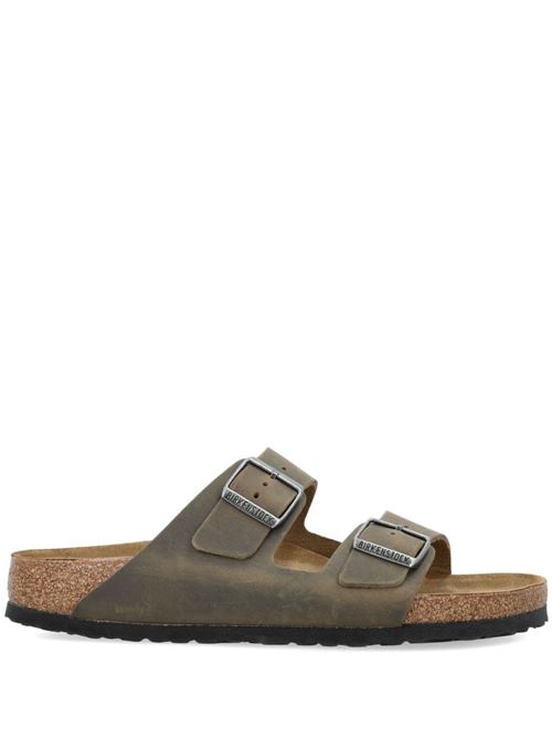 Ciabatte Birkenstock Arizona verdi in pelle doppia fascia BIRKENSTOCK | ARIZONA1027039