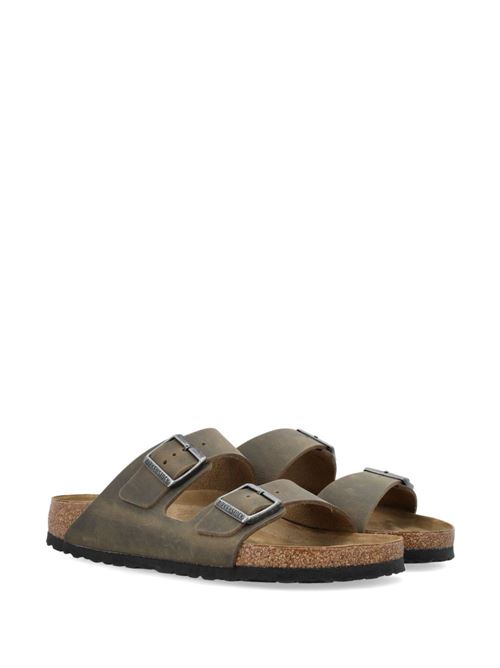 Ciabatte Birkenstock Arizona verdi in pelle doppia fascia BIRKENSTOCK | ARIZONA1027039