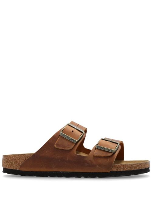 Ciabatte Birkenstock Arizona cognac in pelle doppia fascia BIRKENSTOCK | ARIZONA1028401
