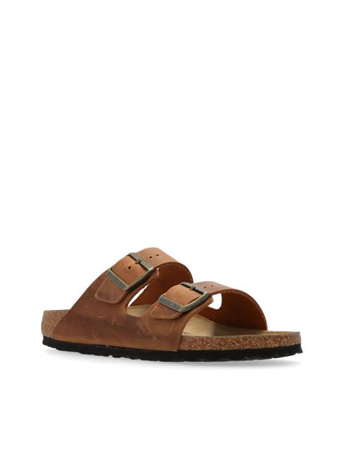 Ciabatte Birkenstock Arizona cognac in pelle doppia fascia BIRKENSTOCK | ARIZONA1028401