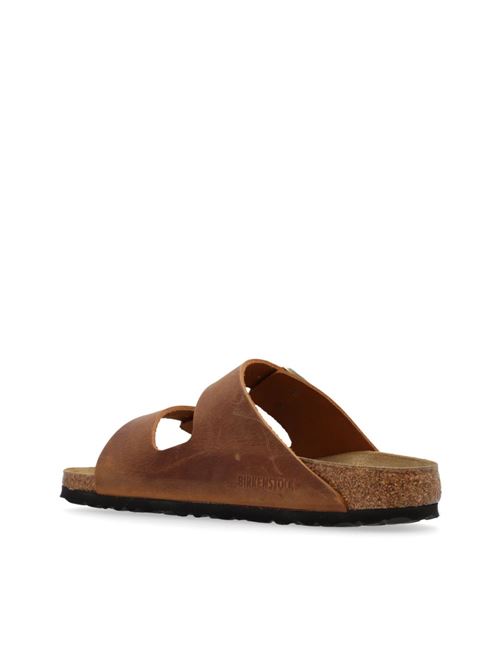 Ciabatte Birkenstock Arizona cognac in pelle doppia fascia BIRKENSTOCK | ARIZONA1028401