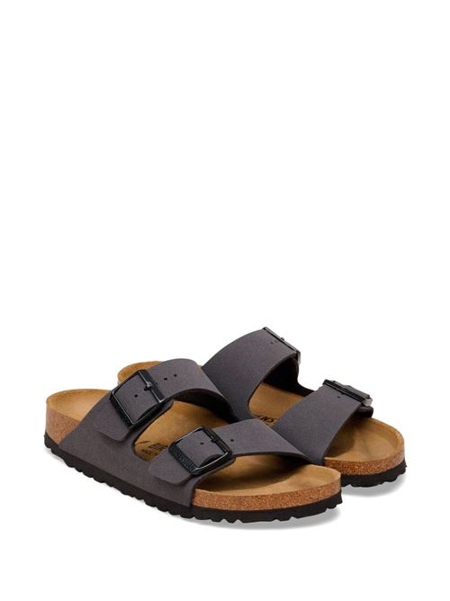 Ciabatte Birkenstock Arizona antracite in Birko Flor Nubuck con fibbie nere BIRKENSTOCK | ARIZONA1032023